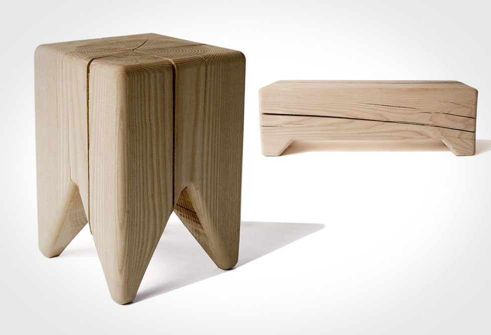 Stump Stool and Trunk Bench