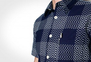 Rogue Territory Indigo Sashiko Hawaiian Shirt